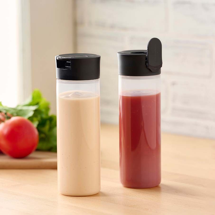 Serveware Tupperware Squeeze It Bottles Black | 96703-LQEW