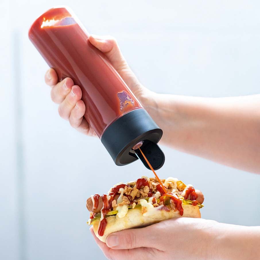Serveware Tupperware Squeeze It Bottles Black | 96703-LQEW