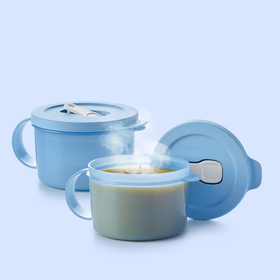 Versatile Storage Tupperware Crystalwave Plus Soup Mugs Deep Blue | 97160-QHVI
